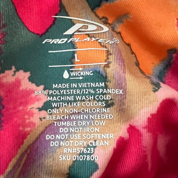 Pro Player Active Crop Tank Womens Sz L Moisture Wicking Racerback Shelf Bra - Picture 2 of 5